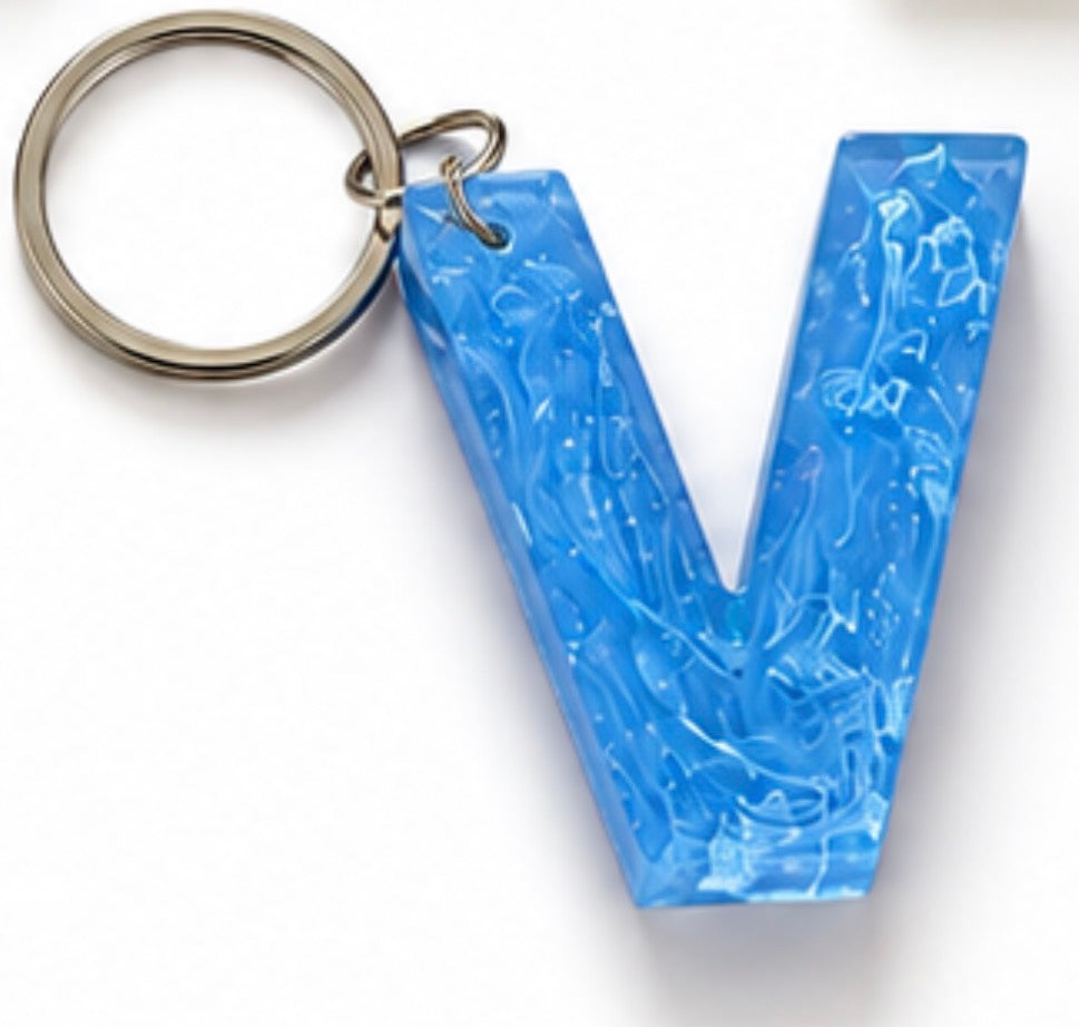 letter V keychain