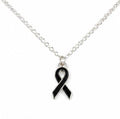 Black Cancer Charm Necklace