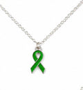 Green Cancer Charm Necklace