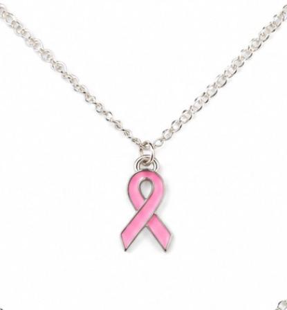 Pink Cancer Charm Necklace