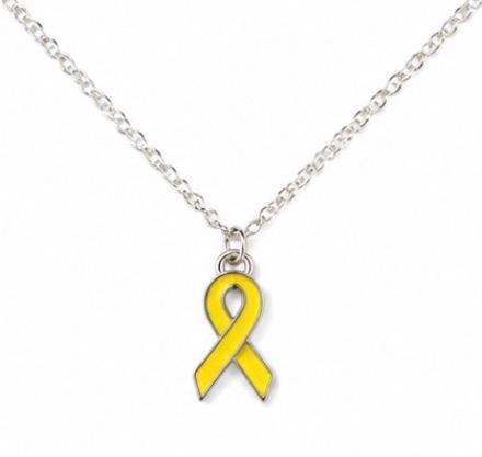 Yellow Cancer Charm Necklace